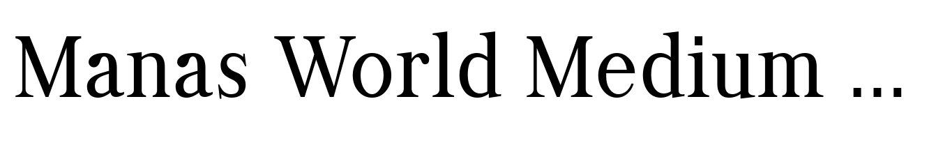 Manas World Medium Condensed